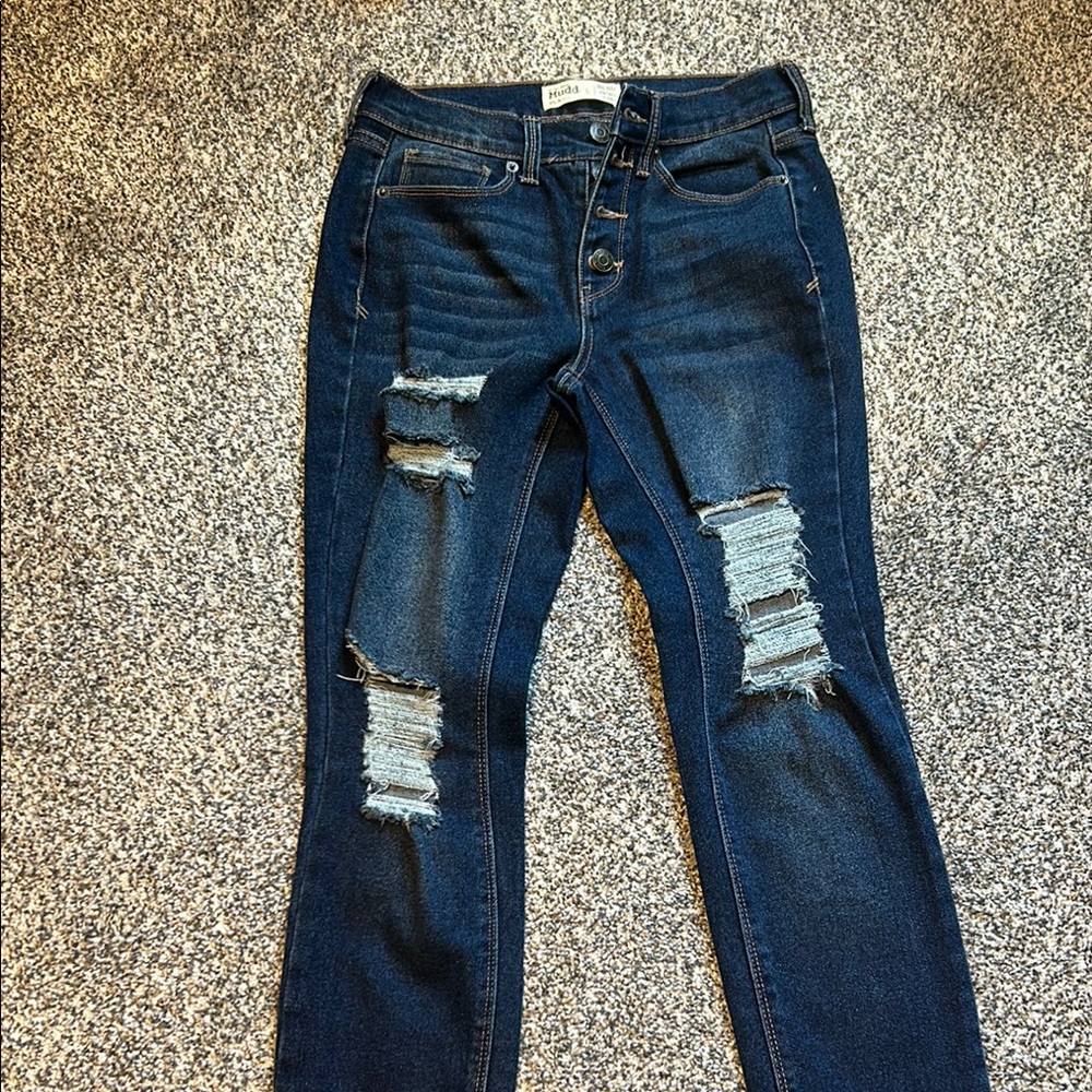 Mudd Blue Skinny Distressed Jeans
